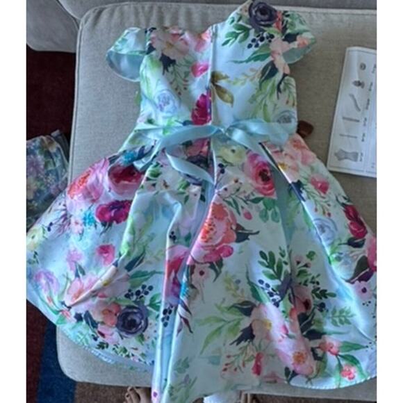 NWT Rare Editions Floral Embellished Dress - 4T $74 - Picture 3 of 6